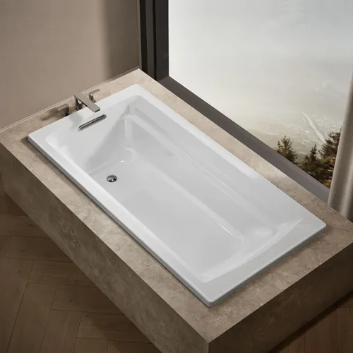 Miniatura 2 de Kohler Archer tina de 6 pies con diseño cómodo y profundo, 1125-0, 0 volts Blanco