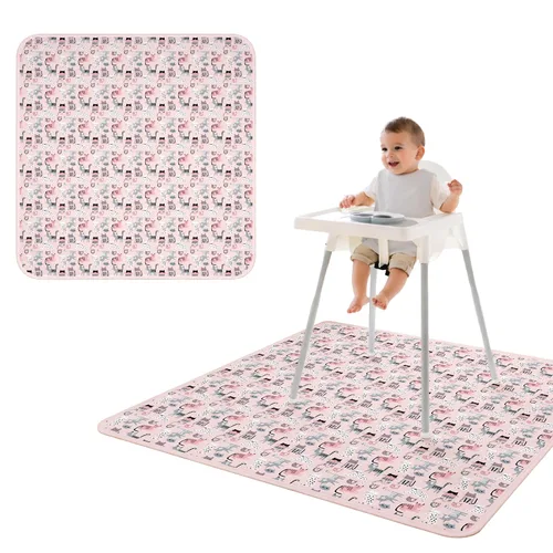 Miniatura 30 de BapronBaby Adventure Awaits - Tapete impermeable para debajo de sillas altas, suelos, mesas, tiempo de juego o artes y manualidades, lavable a
