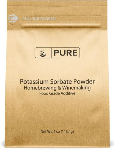 Pure Original Ingredients Sorbato de potasio (4 oz) Elaboración casera y vinificación, aditivo y conservante de grado alimenticio