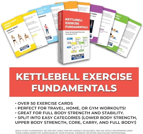 Miniatura 8 de 50 tarjetas de entrenamiento con pesas rusas de 3 x 5 pulgadas, tarjetas de ejercicio fundamentales para entrenamientos en casa, adecuadas