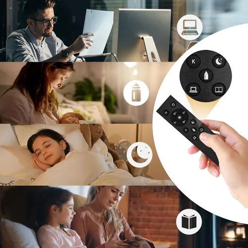 Miniatura 6 de 【Actualizado】 Lámparas de pie de arco negro para sala de estar - Lámpara de pie arqueada regulable con control remoto y bombilla LED de 9 W