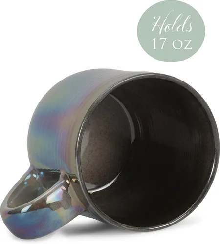 Miniatura 5 de Elanze Designs - Taza de café de cerámica con esmalte reactivo brillante, tamaño grande de 17 onzas líquidas, taza de cocina diaria de grado