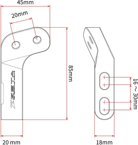 Miniatura 7 de Zeta (ZETA) protector de mano de montaje lateral tipo armadura protector de mano dedicado Medio