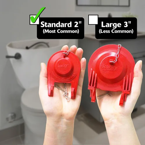 Miniatura 2 de Korky 2017BP - Válvula de inodoro universal de 2 pulgadas de alto rendimiento, de goma de larga duración, fácil de instalar, fabricada en Estados