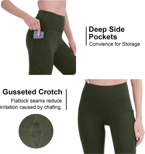 Miniatura 5 de Professional Leggings for Women (Ultra Soft Stretch) High Waisted Yoga Pants Tummy Control with Pockets