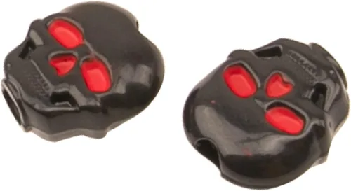 Miniatura 4 de 6 tapas de clavija de afinación de guitarra Yootones con forma de calavera, botón compatible con guitarra folk, eléctrica y acústica (negro)