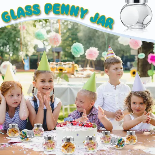 Miniatura 5 de Umigy 60 mini tarros de vidrio con tapas de 1.7 onzas, pequeños recipientes de vidrio con tapas para regalos de fiesta, regalos de boda, especias