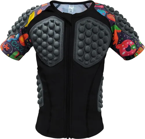 Miniatura 11 de Topeter Protector de pecho y costilla, camiseta protectora de paintball para niños y jóvenes Negro