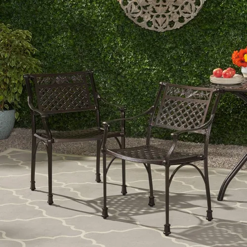 Miniatura 2 de Christopher Knight Home 300057 Puerta Outdoor - Juego de 4 piezas de mimbre marrón claro, gris cerámica