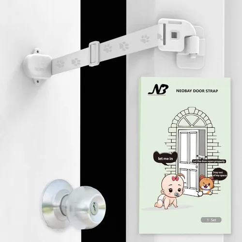 Cerradura de puerta magnética Neobay a prueba de niños. No necesita puerta interior para gatos. Mantenga al niño fuera de la habitación con caja de