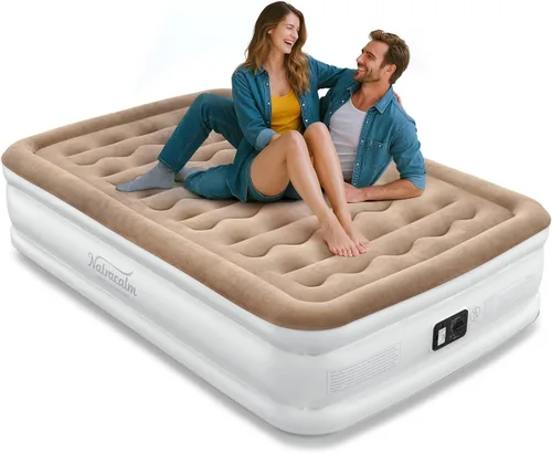 Miniatura 8 de NatraCalm Colchón de aire Queen con bomba integrada, colchón inflable mejorado para el hogar y cama de invitados temporal, cama de aire cómoda