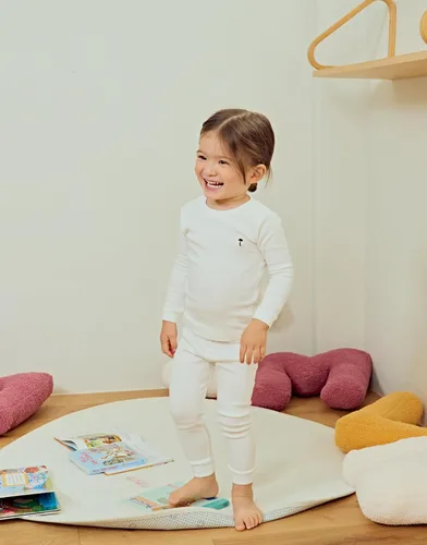 Miniatura 3 de moimoln Pijama de algodón suave y liso de manga larga para bebés y niños, 6 meses a 5 años