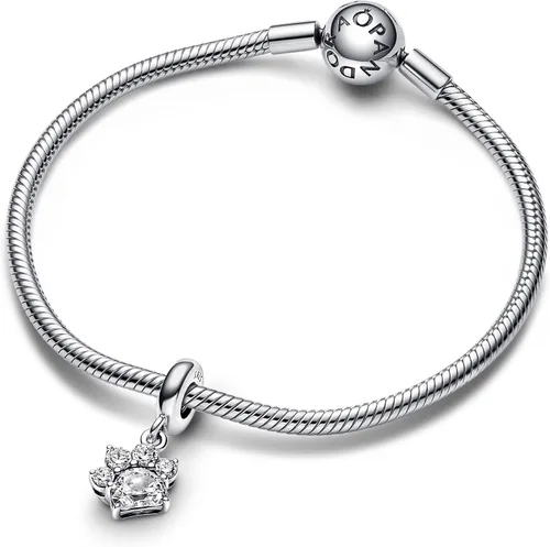 Miniatura 3 de PANDORA 792247C01 - Dije colgante con estampado de patas brillantes, Plata esterlina, Circonita cúbica