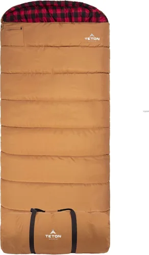 TETON Sports Deer Hunter Sleeping Bag, Warm and Comfortable Camping Sleeping Bag, Teton Tough Canvas Shell for Camping, Hunting, and Cold Weather