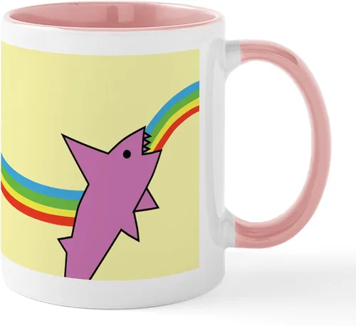 Miniatura 49 de CafePress Jake's Rainbow Shark - Taza de café de cerámica (11 oz)
