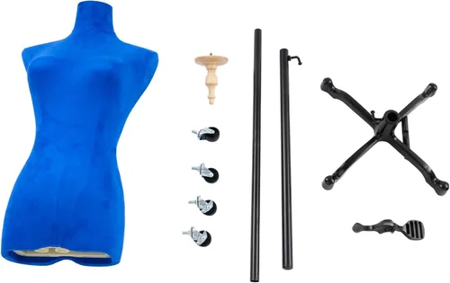 Miniatura 9 de Adjustable Dress Form, Female Sewing Mannequin, Movable Rolling Body Model Base , Detachable Casters Clothing Display Stand Mannequin for Clothing