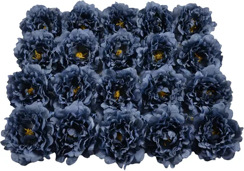 Miniatura 11 de 20 Piezas Flores Artificiales Peonías, Peonías Falsas de Seda de 5" con Tallos de 6" Sin Hoja, Flores de Peonías Sintéticas para Decoración