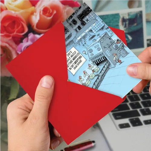 Miniatura 6 de NobleWorks Divertida tarjeta de felicitación de Navidad con sobre de 5 x 7 pulgadas (1 tarjeta) Feliz Navidad, días libres de accidentes, C8741XSG