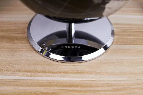 Miniatura 3 de ANNOVA Globo metálico negro – Decoración de escritorio educativa/geográfica/moderna – Arco y base de acero inoxidable/mundo de la Tierra – negro