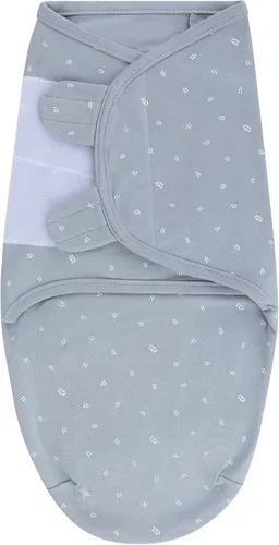 Miniatura 4 de Ely's & Co. Pañales ajustables para recién nacidos, pañales de bebé de 0 a 3 meses, saco de envolver para bebé, 100% algodón, paquete de 2