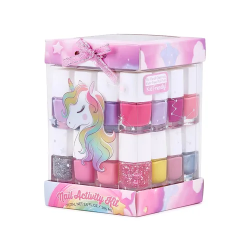Miniatura 7 de SIMPLE PLEASURES Pink Capybara Kids Nail Polish Set for Girls – 14 Water-Based Non -Toxic Nail Art Kit - Gift Set for Ages 7-12