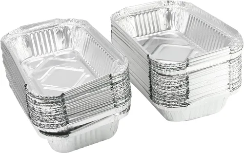 Miniatura 18 de Othmro Recipientes de alimentos de papel de aluminio de 3.2 x 1.5 pulgadas (DiaxH), bandejas desechables para llevar, 100 sartenes redondas de papel