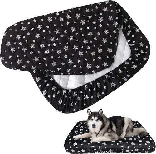 Miniatura 18 de Fundas impermeables de repuesto para cama de perro, lavables y fáciles de quitar, funda acolchada silenciosa para cama de mascotas, bonito estampado