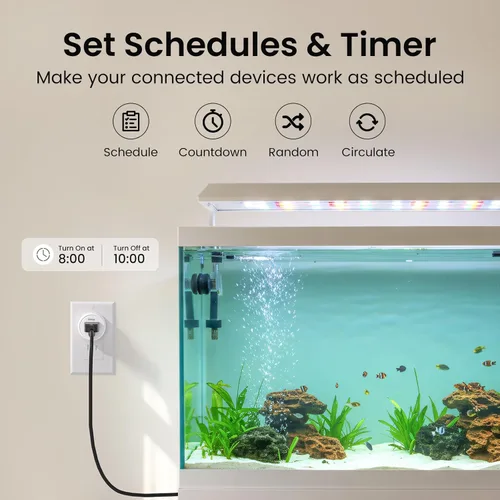 Miniatura 3 de GHome Smart Enchufe pequeño, enchufe inteligente WiFi funciona con Alexa y Google Home, salida de temporizador con control de aplicación, solo red