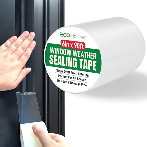 Miniatura 17 de ECOHomes Cinta de sellado para ventanas Cinta de sellado de clima de invierno para bloquear corrientes de aire frío a través de huecos de ventanas