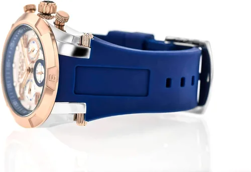 Miniatura 5 de MULCO Ilusion Watches for Women Analog Quartz Watch, Crystal Accents and Rose Gold Watch Accent with Pearl Finish, Water Resistant, Silicone Band