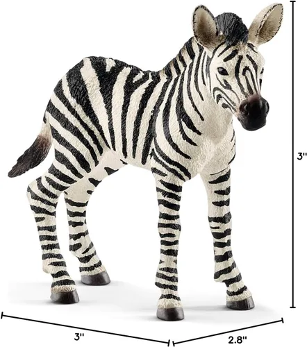 Miniatura 5 de Schleich Wild Life, figura de animal, juguetes de animales para niños y niñas de 3 a 8 años, potro cebra, a partir de 3 años