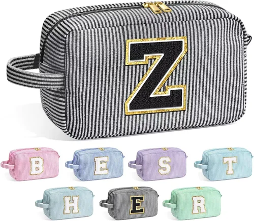 Miniatura 32 de Bolsa de Maquillaje con Inicial YOOLIFE - Regalos de Cumpleaños para Mujeres, Niñas, Mamá, Hija, Amigas, Hermana, Maestra, Regalos de Propuesta