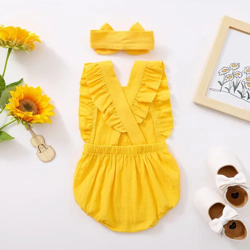 Miniatura 10 de Shalofer Traje de primer cumpleaños para bebé niña con diadema