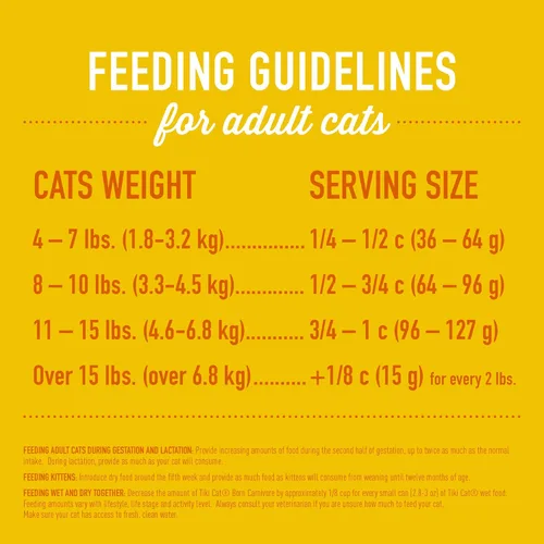 Miniatura 5 de Tiki Cat Born Carnivore - Alimento seco para gatos con alto contenido de proteínas, pollo deshuesado y huevo, bolsa de 5.6 libras