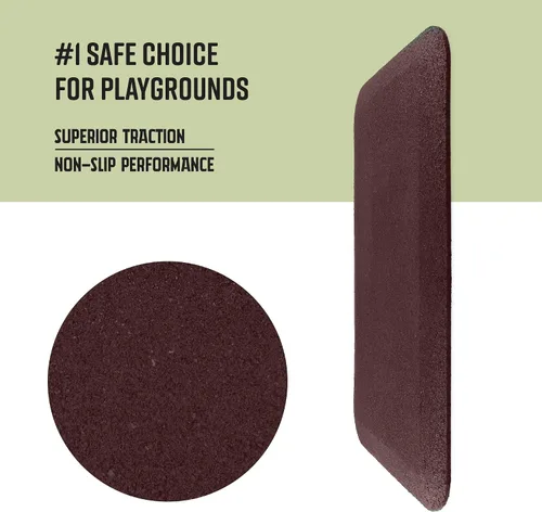 Miniatura 4 de Playsafer Tapete Antidesgaste de Goma de Seguridad para Parques Infantiles para Columpios y Toboganes - 1" de Grosor X 24" de Ancho X 40" de Largo