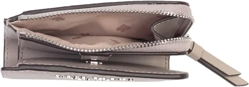 Miniatura 3 de Kate Spade New York Cameron - Cartera plegable con cremallera en L, Gris pardo apagado