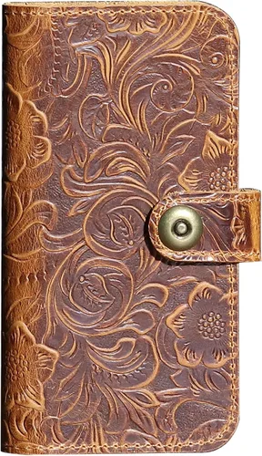 Miniatura 11 de Funda de cuero compatible con iPhone 16 Pro Wallet de 6.3 pulgadas, protección completa de piel auténtica a prueba de golpes, funda abatible