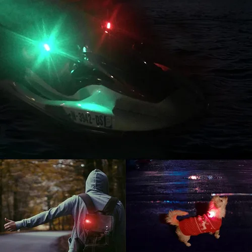Miniatura 7 de Amzonly 4Pack Kayak Lights with IPX8 Fish-shaped Waterproof Bag, Battery Operated Navigation Lights for Night Kayaking, Clip on for Paddle board