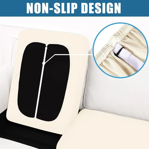 Miniatura 5 de Smiry Fundas de cojín impermeables para sofá, funda elástica y lavable, funda de cojín suave elástica antideslizante para muebles para mascotas