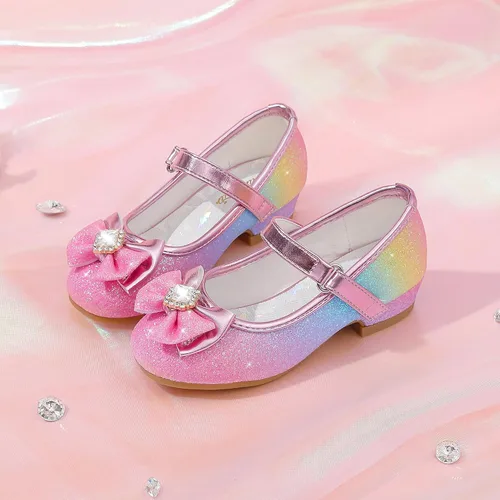 Miniatura 7 de Furdeour Zapatos de vestir para niñas, zapatos de princesa Mary Jane para bodas, flores, damas de honor, tacones con purpurina para niños pequeños