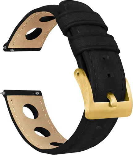 Miniatura 17 de Barton Racing & Rally Horween - Correas de cuero con barras de resorte de liberación rápida integradas, longitud estándar para muñecas de 5 a 8