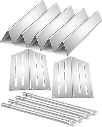 Miniatura 9 de Genesis 300 Grill Parts 7620 Barras aromatizantes para Weber Genesis E310 E320 E330 S310 EP330 con 3 piezas quemador 65505 deflectores de calor