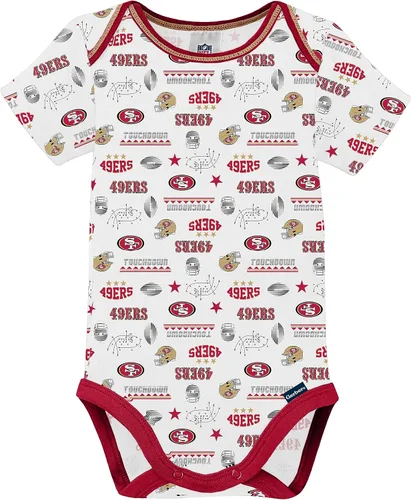 Miniatura 3 de Gerber - Mameluco unisex de manga corta para bebé, equipo de la NFL, paquete de 3