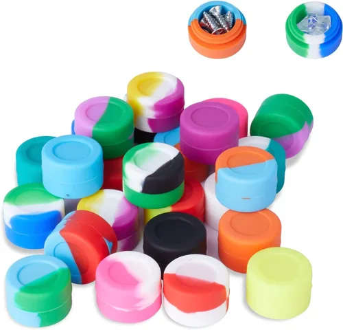 Gentcy contenedores de silicona para aceite de cera concentrado, 3 ml, Multicolor