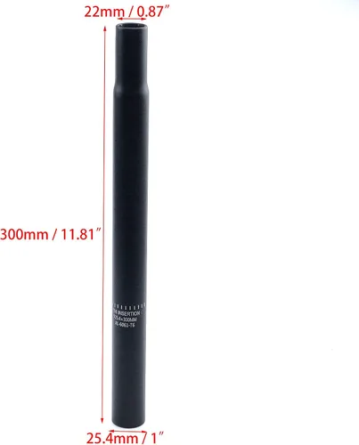 Miniatura 2 de Longitud del tubo del asiento de bicicleta, reemplazo de tija de sillín de bicicleta para bicicletas de carretera y montaña, engranaje fijo, negro