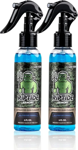Riptide Armory Advanced - Limpiador de pistolas de 4 onzas, limpiador de armas multiusos, se dirige a depósitos de carbono, metales y residuos,