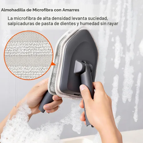 Miniatura 5 de CLEANHOME Cepillo Limpiador de Azulejos para Bañera con 3 Cabezales de Limpieza de Diferentes Funciones y Mango Largo Extensible de 56" - Limpiador