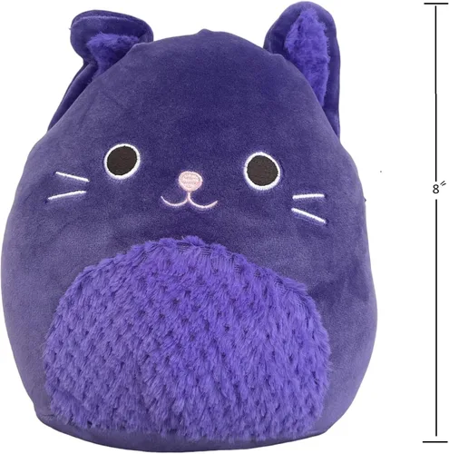 Miniatura 2 de Squishmallows Zazzie The Cat - Peluche Kellytoy con licencia oficial de 8 pulgadas, juguete de peluche coleccionable suave y esponjoso de Halloween
