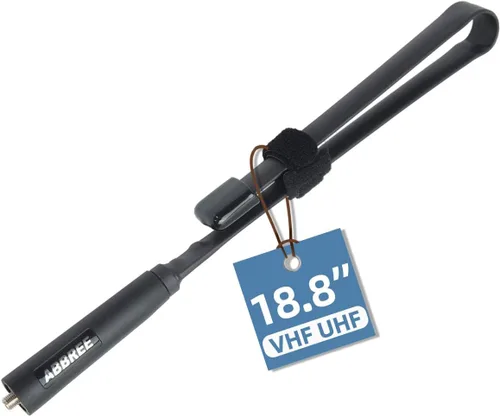 ABBREE SMA-Hembra Antena de Radio Ham VHF/UHF 18.8-pulgadas 144/430MHz de Alta Ganancia Plegable CS Táctica Antena para Baofeng UV-5R Mini BF-F8HP