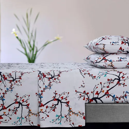 Miniatura 21 de Tribeca Living Sábanas de franela de algodón portugués tamaño King – Juego de sábanas de bolsillo profundo de 170 GSM para colchones de hasta 21 Ava